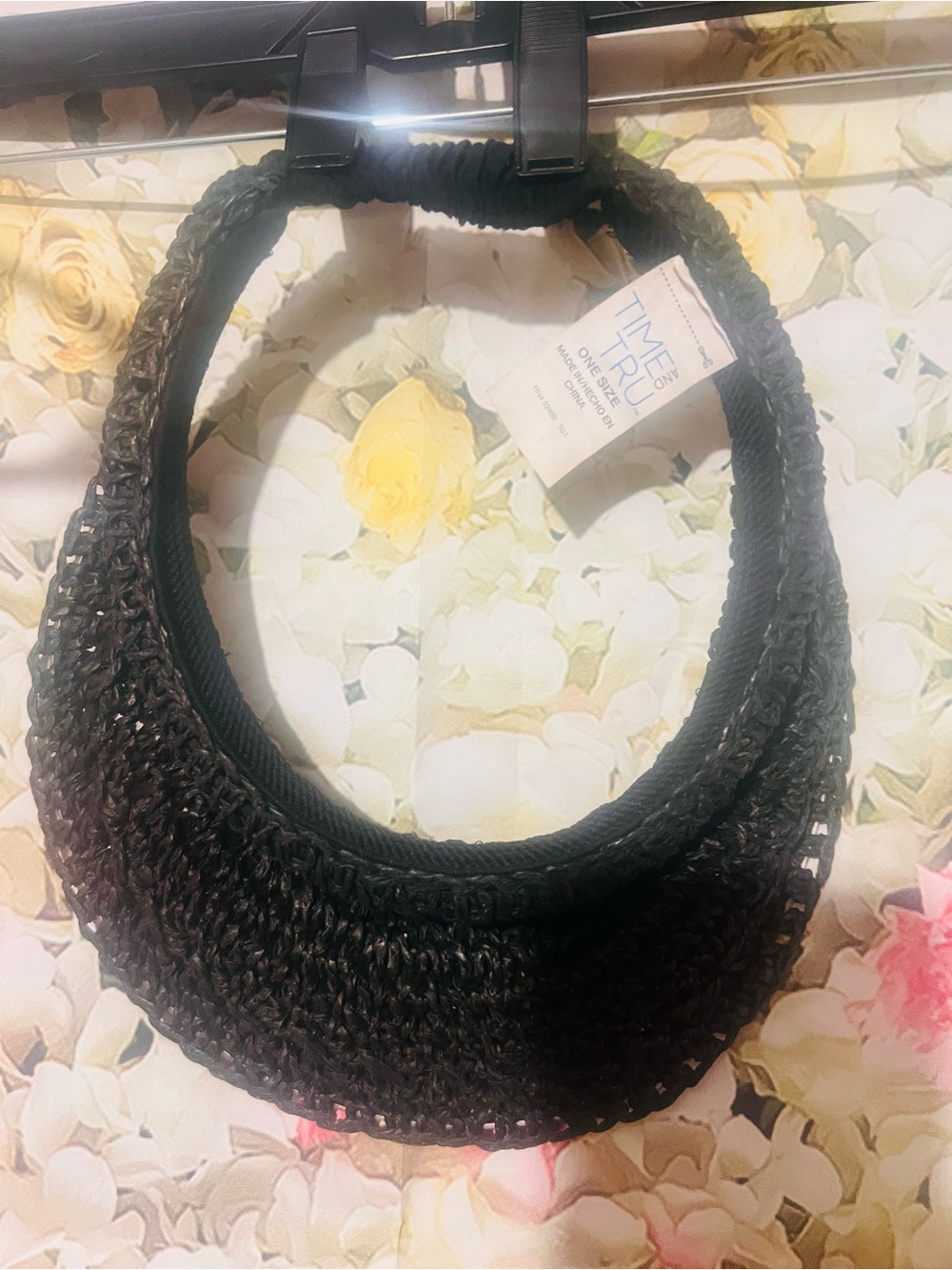 TIME AND TRUE Black Woven Visor
